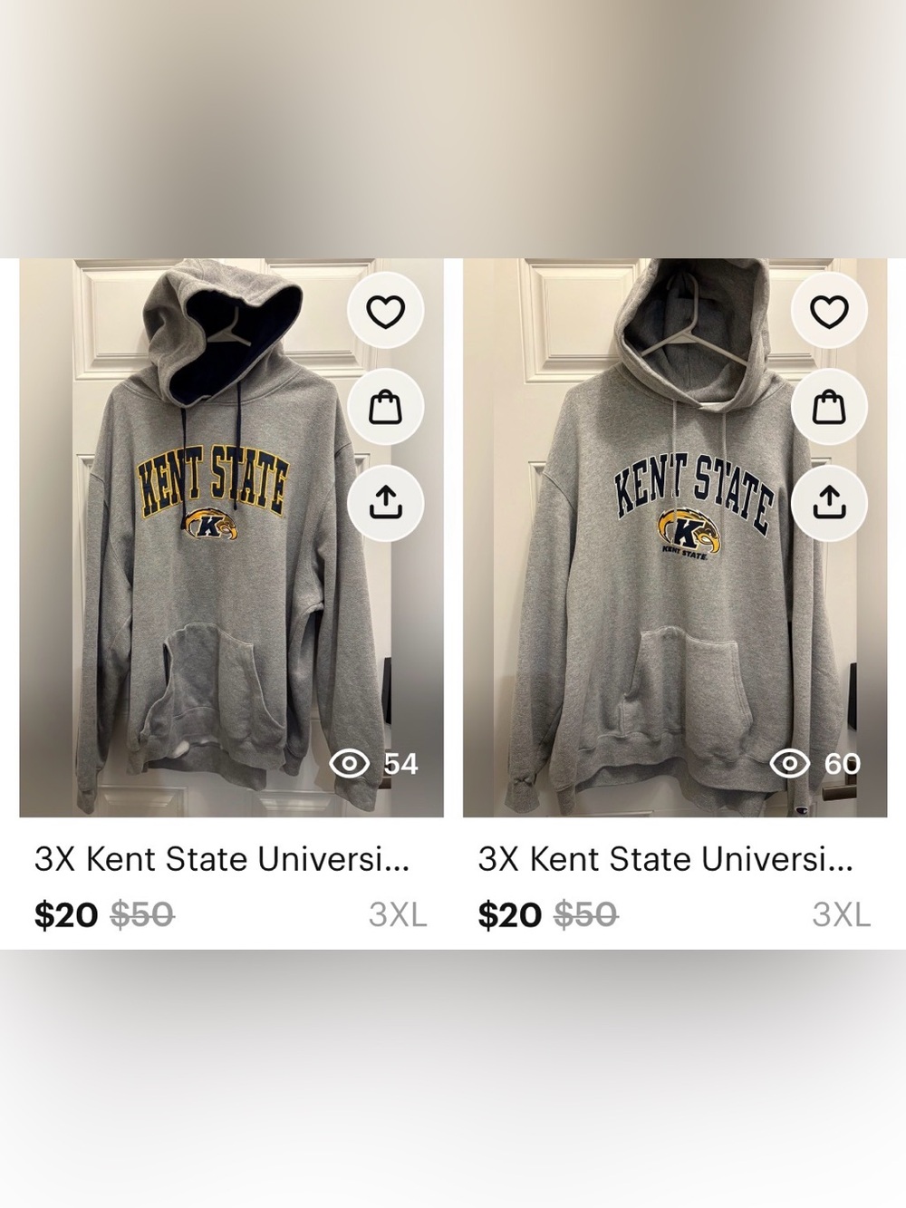 BUNDLE 🎉 Kent State University hooded sweatshirts ~ 2 for $35